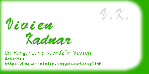 vivien kadnar business card